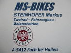 Logo von Firma: Steinhofer Markus  /  MS-BIKES  /   Zweirad - Fahrzeugbau - Meisterbetrieb