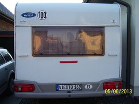 Wilk 490HDT (Mover) TV Sat gepfl. Vorzelt Sonnensegel Fahradträger CD Radio 1a Familien WW